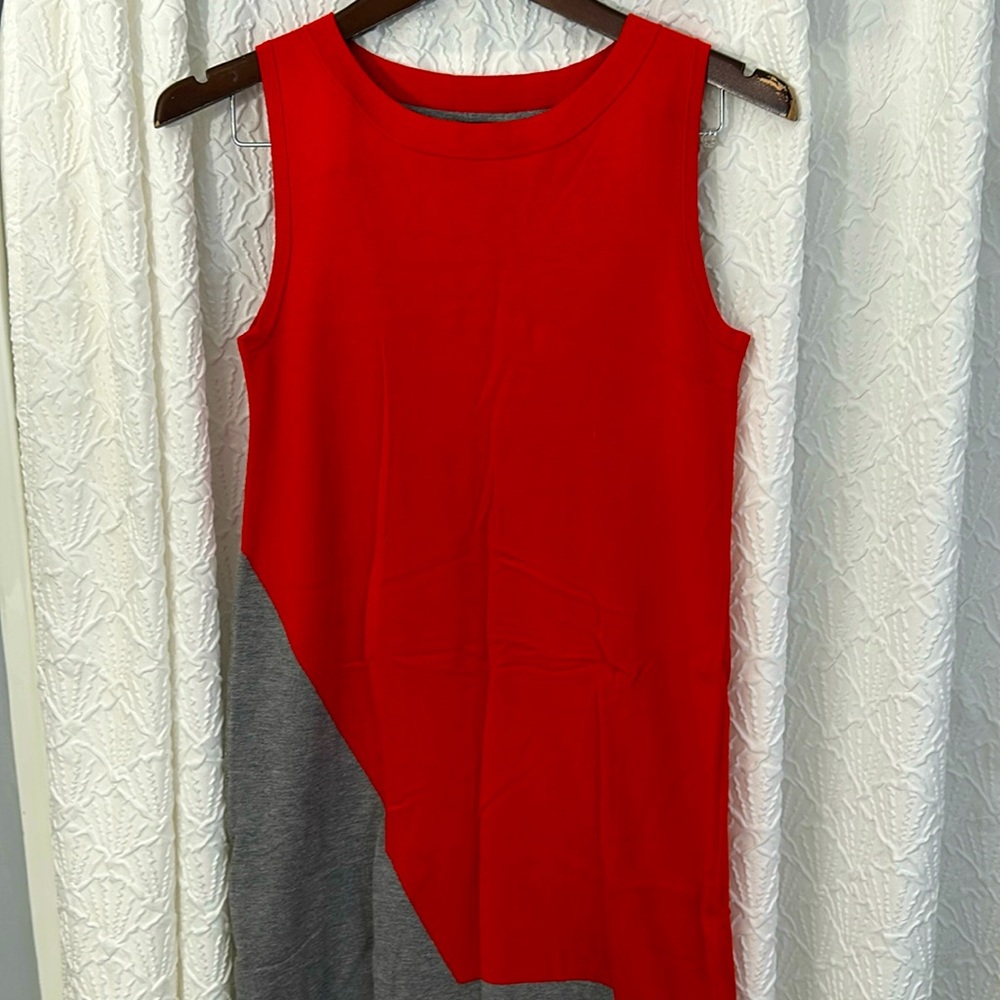 Kate spade, red and grey sweater dress